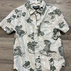 Tony Hawk Boys Short Sleeve Printed Button Down Shirt size M (5/6)